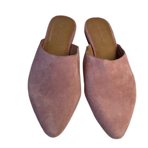 Madewell Remi Dusty pink suede Slip Mule size 8.5 - Picture 2 of 8
